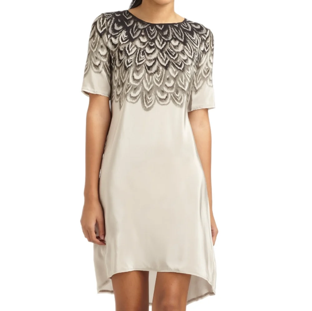 BCBGMaxAzria 100% silk feather dress S small - Picture 1 of 3